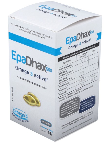Epadhax Omega 3 Activo 550Mg 150Caps