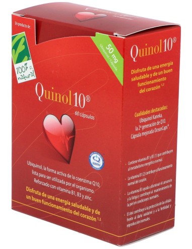 100% Natural Quinol10 60 Perlas De 50Mg