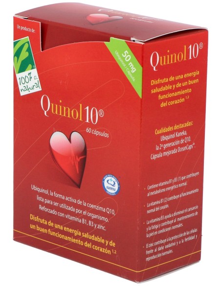 100% Natural Quinol10 60 Perlas De 50Mg
