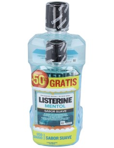 Listerine Mentol Sabor Suave Zero Alcohol 500Ml + 250Ml