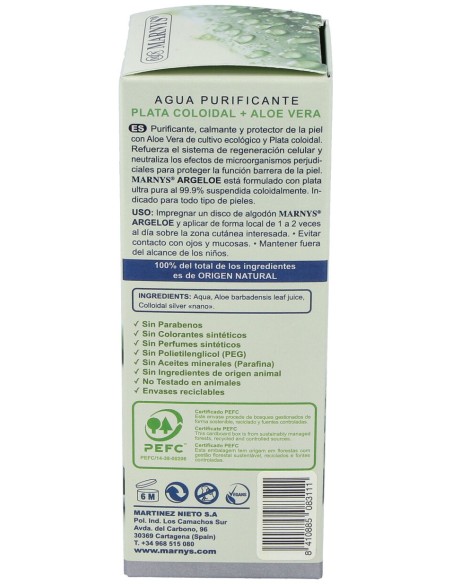 Marnys Argeloe Tonico Facial 100Ml