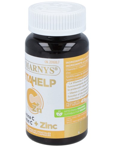 Marnys Vitamina C + Zinc Línea Vitahelp 60Caps