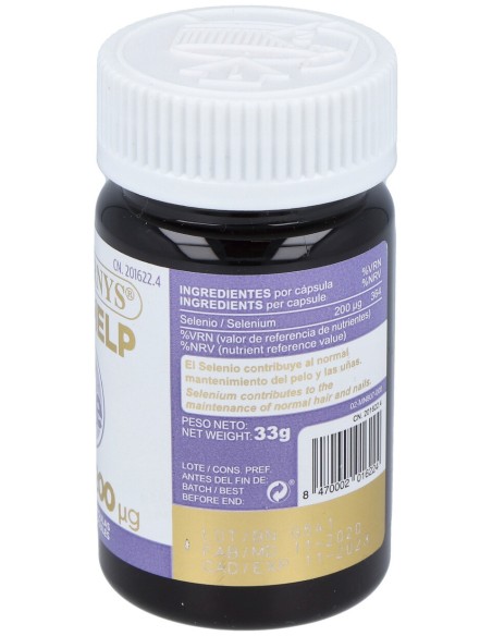 Marnys Selenio 200Mg Línea Vitahelp 120Caps