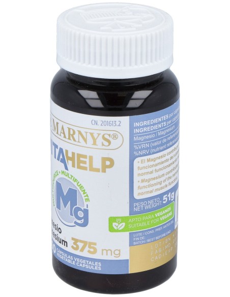 Marnys Magnesio 375Mg Línea Vitahelp 60Caps