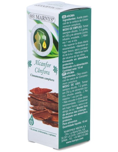 Alcanfor Oleo Essencial Alimentario 15Ml.