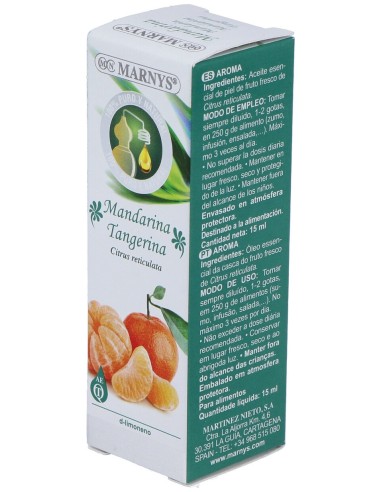 Mandarina Oleo Essencial Alimentario 15Ml.