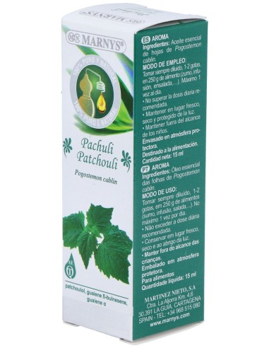 Patchuli Oleo Essencial Alimentario 15Ml.