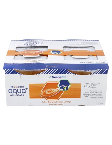 Nestlé Resource Agua Gelificada Naranja 4Uds