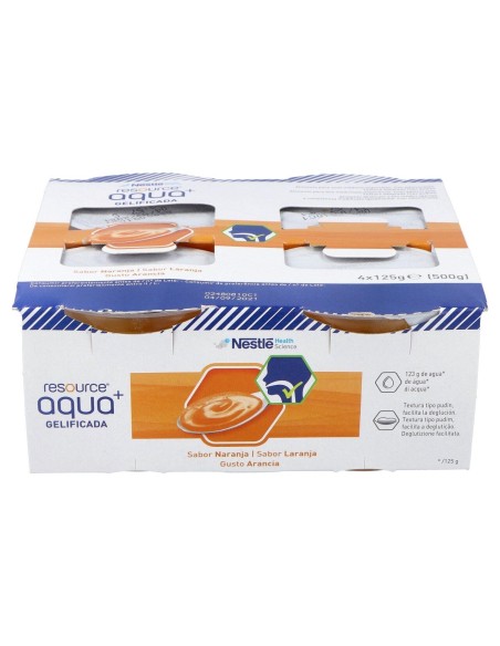 Nestlé Resource Agua Gelificada Naranja 4Uds