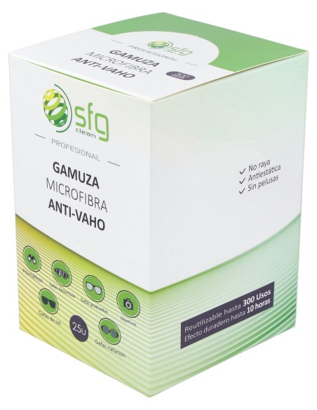 Sfg Clean Gamuza Microfibre Anti Niebla 25Uds