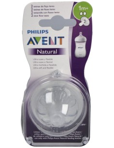 Avent Tetina Natural Flujo Recién Nacido 2Uds