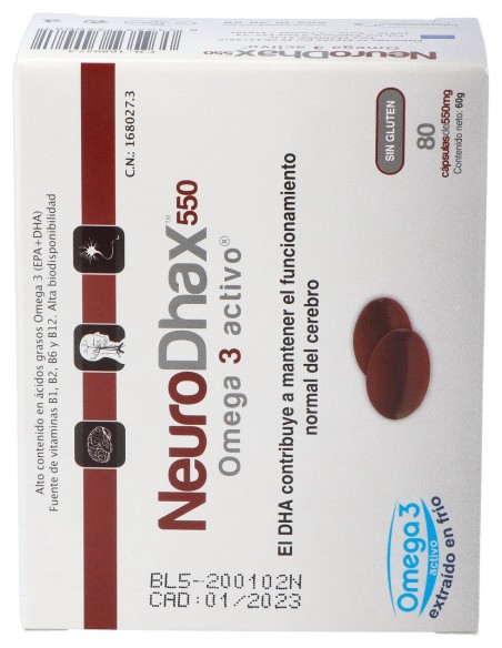 Neurodhax Omega 550 Mg 80 Caps