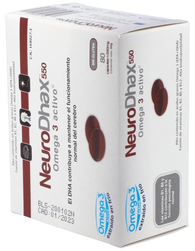 Neurodhax Omega 550 Mg 80 Caps