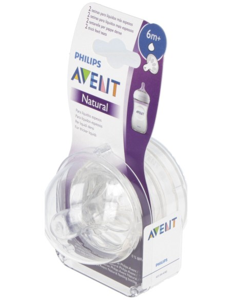 Avent Tetina Natural Líquidos Espesos +6 Meses 2Uds