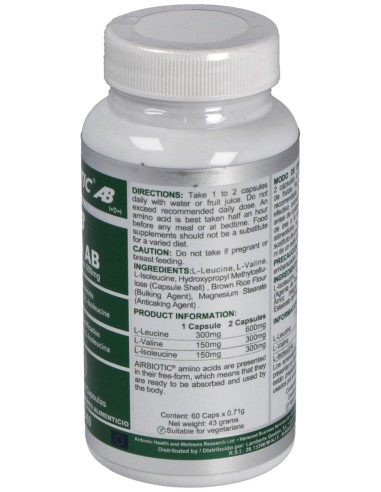 Airbiotic® Ab Branch Amino Acids 600Mg 60Cáps