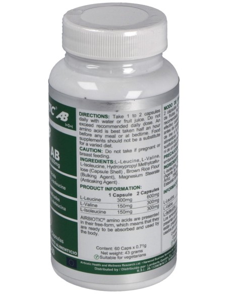 Airbiotic® Ab Branch Amino Acids 600Mg 60Cáps