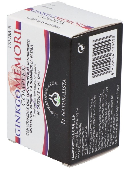 El Naturalista Ginkgo Memori Complex 60Cáps
