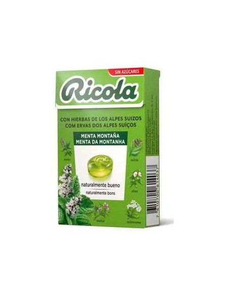 Ricola Menta Montaña Caramelos Sin Azúcar 50G