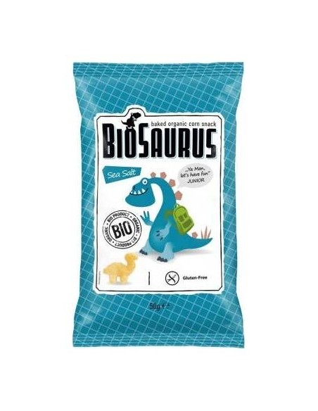 Biosaurus Snack Con Sal Marina Sin Gluten Bio 50G