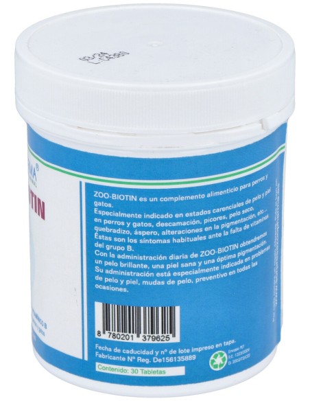 Zoo-Biotin Mascotas 30Tabletas.
