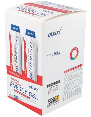 Etixx G&G Energy Gel Ginseng/Guarana 12Ud.
