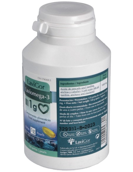 Lavigor Omega 3 Perlas De Aceite De Pescado  1 G 120 Caps