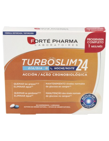 Turboslim 24 Día & Noche 56 Comprimidos