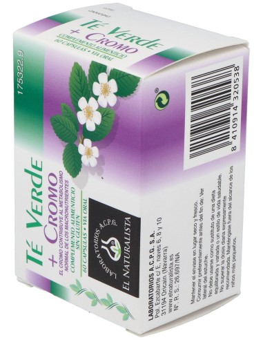 El Naturalista Te Verde + Cromo 60Caps