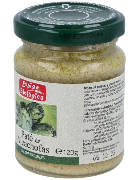 Espiga Biologica Pate Alcachofas Eco 120G