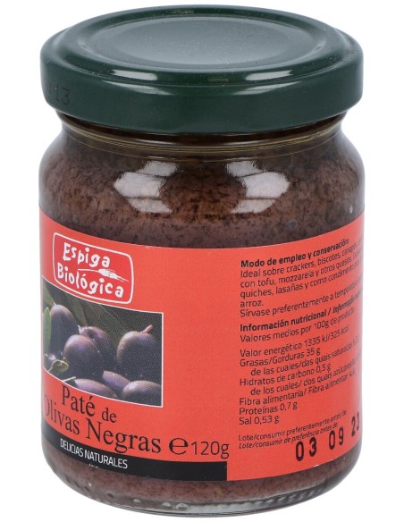 Pate De Olivas Negras 120Gr. Eco Sg Vegan