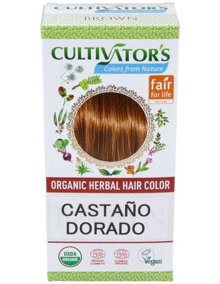 Castaño Dorado Tinte Organico 100Gr. Ecocert