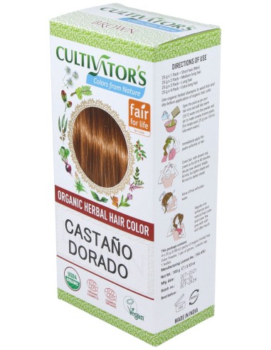 Castaño Dorado Tinte Organico 100Gr. Ecocert