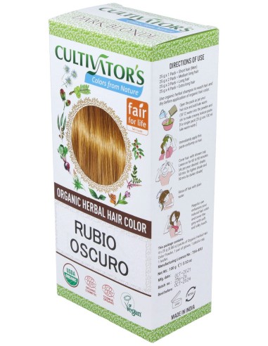 Rubio Oscuro Tinte Organico 100Gr. Ecocert
