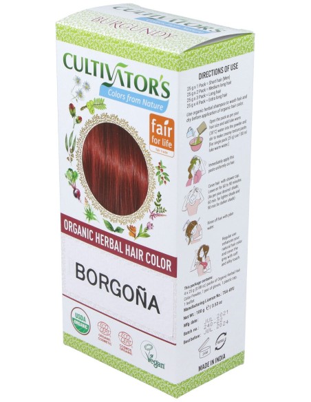 Cultivator'S Borgoña Tinte Orgánico 100G