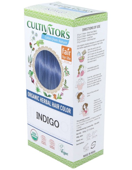 Indigo Tinte Organico 100Gr. Ecocert