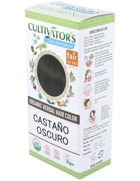 Cultivator'S Castaño Oscuro Tinte Orgánico 100G