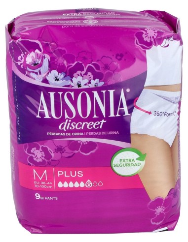 Ausonia Discreet Pants Plus Talla M 9Ud.