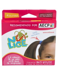 No Lice Coletero Anti-Piojos Rosa/Azul 4Ud.
