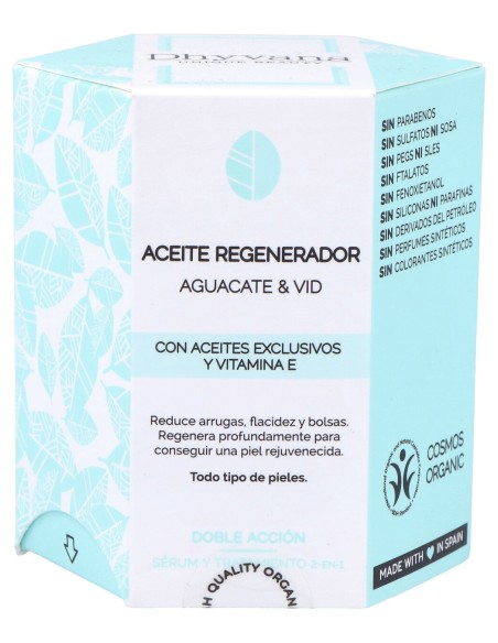 Aceite Regenerador Dhyvana Unique Beauty® Aguacate Y Vid 30Ml
