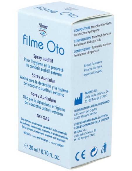Filme Oto Spray Auricular Para Detersion 1 Spray 20Ml