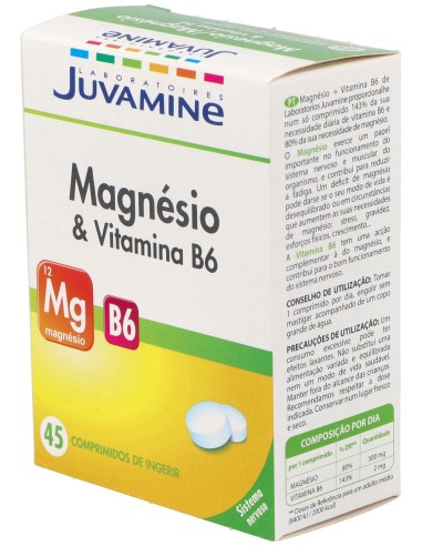 Juvamine Magnesio + Vitamina B6 45 Comprimidos