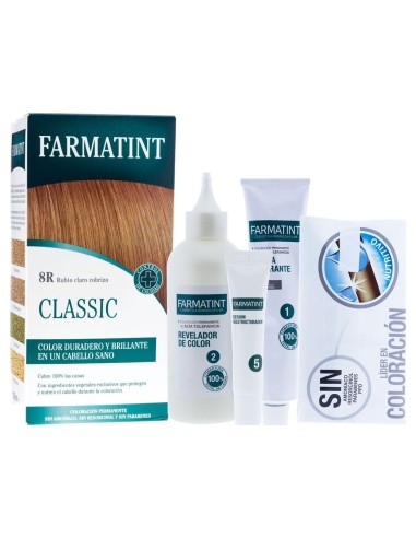 Farmatint Gel 8R Rubio Claro Cobrizo 135Ml.