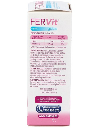 Fervit Líquido Gotas 30Ml