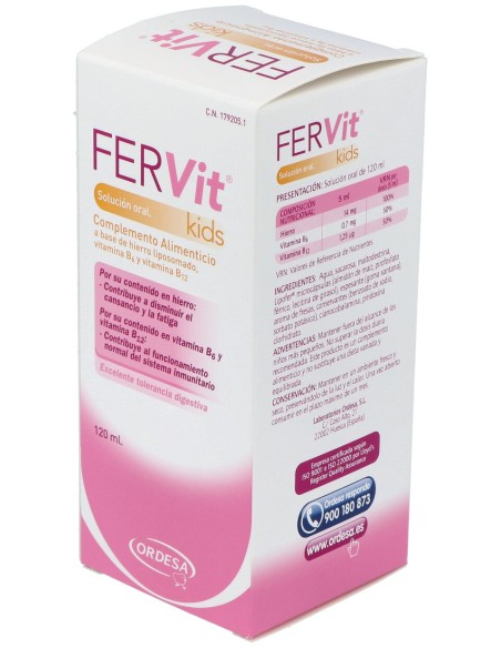 Fervit Kids Solucion Oral 120Ml.