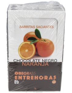 Obegrass Barritas Entrehoras Chocolate Negro Y Naranja 20Uds