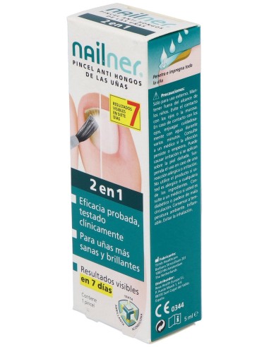 Nailner Pincel 2 En 1 Antihongos 5Ml.