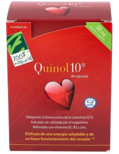 100% Natural Quinol 10 90Cápsulas De 100Mg De Ubiquinol