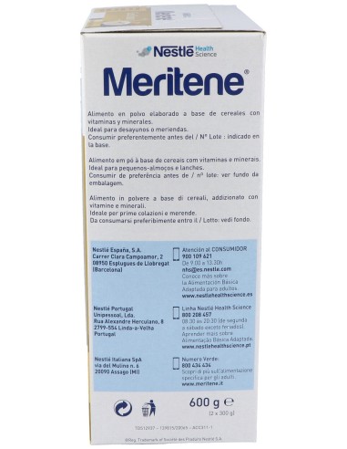 Meritene Cereal 8 Cereales Con Miel 300G+300G