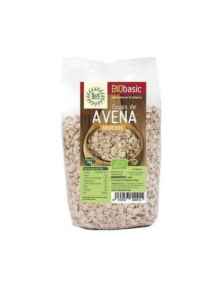 Sol Natural Copos Avena Grueso Sin Gluten Familiar Bio 1Kg