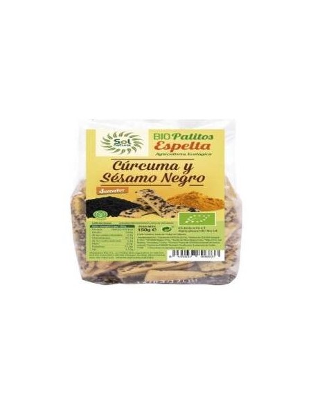 Solnatural Palitos Espelta Curcuma Sesamo 150G